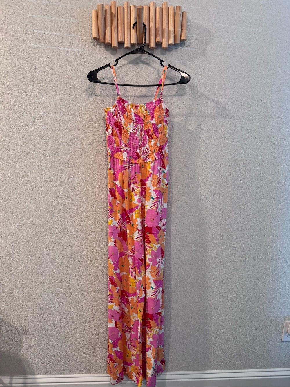 Copper Key Floral Smocked Wide-Leg Jumpsuit – NWT – Size Small - Picture 2 of 10